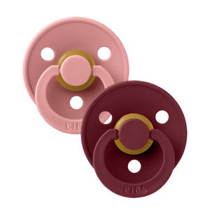 BIBS Dummies - Round 2 Pk Dusty Pink/Elderberry