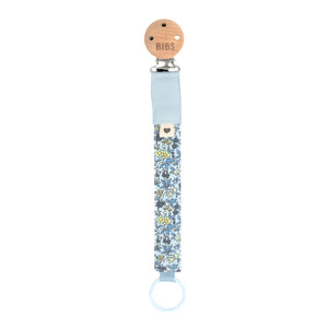 BIBS Dummies - Liberty Pacifier Clip Chamomile Lawn/Baby Blue