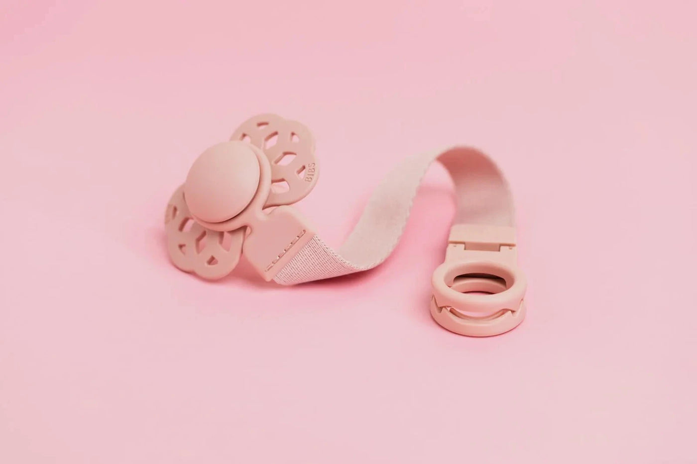 BIBS Dummies - Pacifier Clip Loop | Blush Dummy Clip BIBS Dummies 