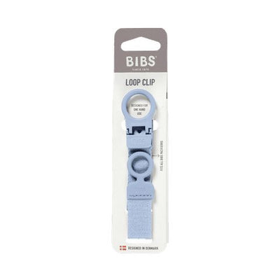 BIBS Dummies - Pacifier Clip Loop | Dusty Blue Dummy Clip BIBS Dummies 