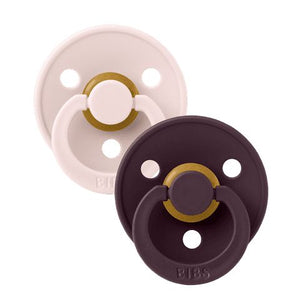 BIBS Dummies - Round Latex | Petal/Plum