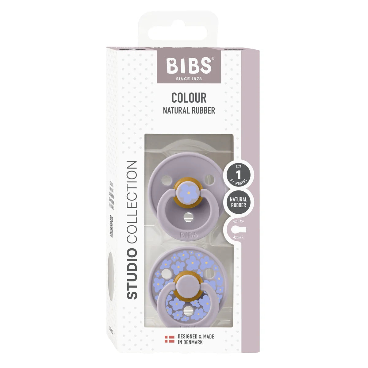 BIBS Dummies - Studio 2Pk Jasmine Fossil Grey Mix Dummies BIBS Dummies 