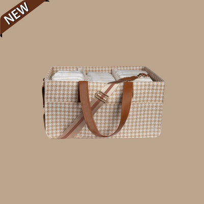 Bunnie Caddie - Houndstooth Tan Nappy Bags Bunnie Caddie 