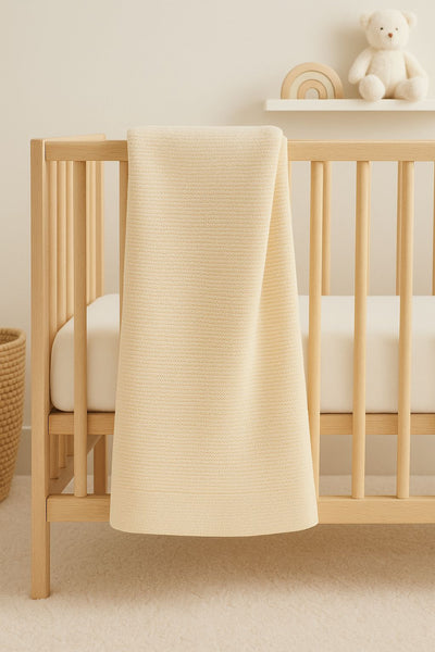 Cherrie Baby - Personalised 100% Cotton Knit Baby Blanket | Oatmeal Blanket Cherrie Baby Boutique 