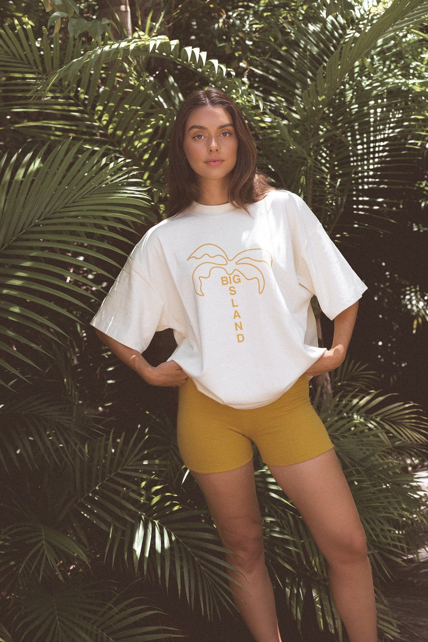 Cinnamon Baby - Adult Big Island Tee | Mustard Short Sleeve T-Shirt Cinnamon Baby 