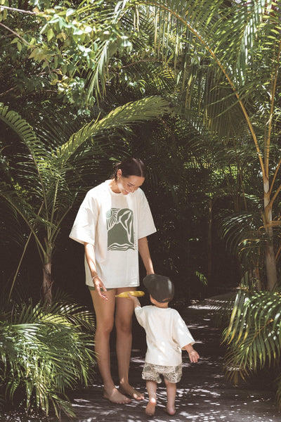 Cinnamon Baby - Adult Big Island Tee | Olive Short Sleeve T-Shirt Cinnamon Baby 