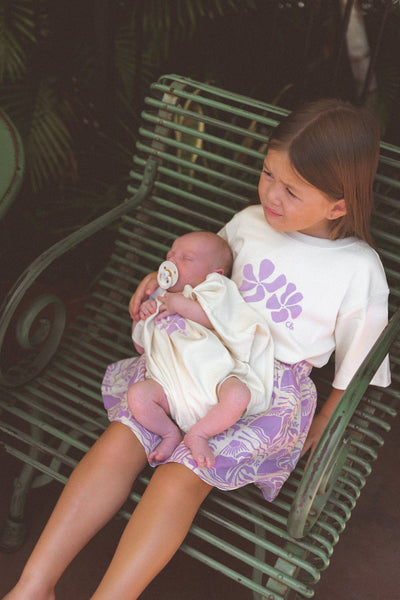 Cinnamon Baby - Big Island T-Shirt Romper | Lilac Romper Cinnamon Baby 