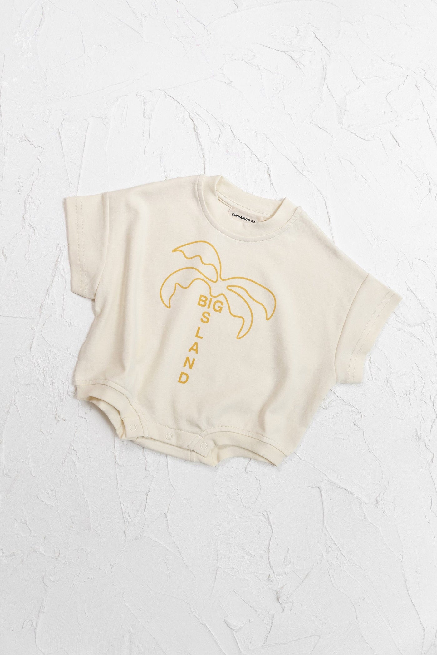 Cinnamon Baby - Big Island T-Shirt Romper | Mustard Romper Cinnamon Baby 