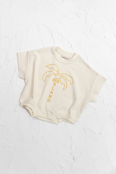 Cinnamon Baby - Big Island T-Shirt Romper | Mustard Romper Cinnamon Baby 