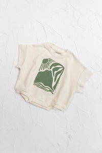 Cinnamon Baby - Big Island T-Shirt Romper | Olive