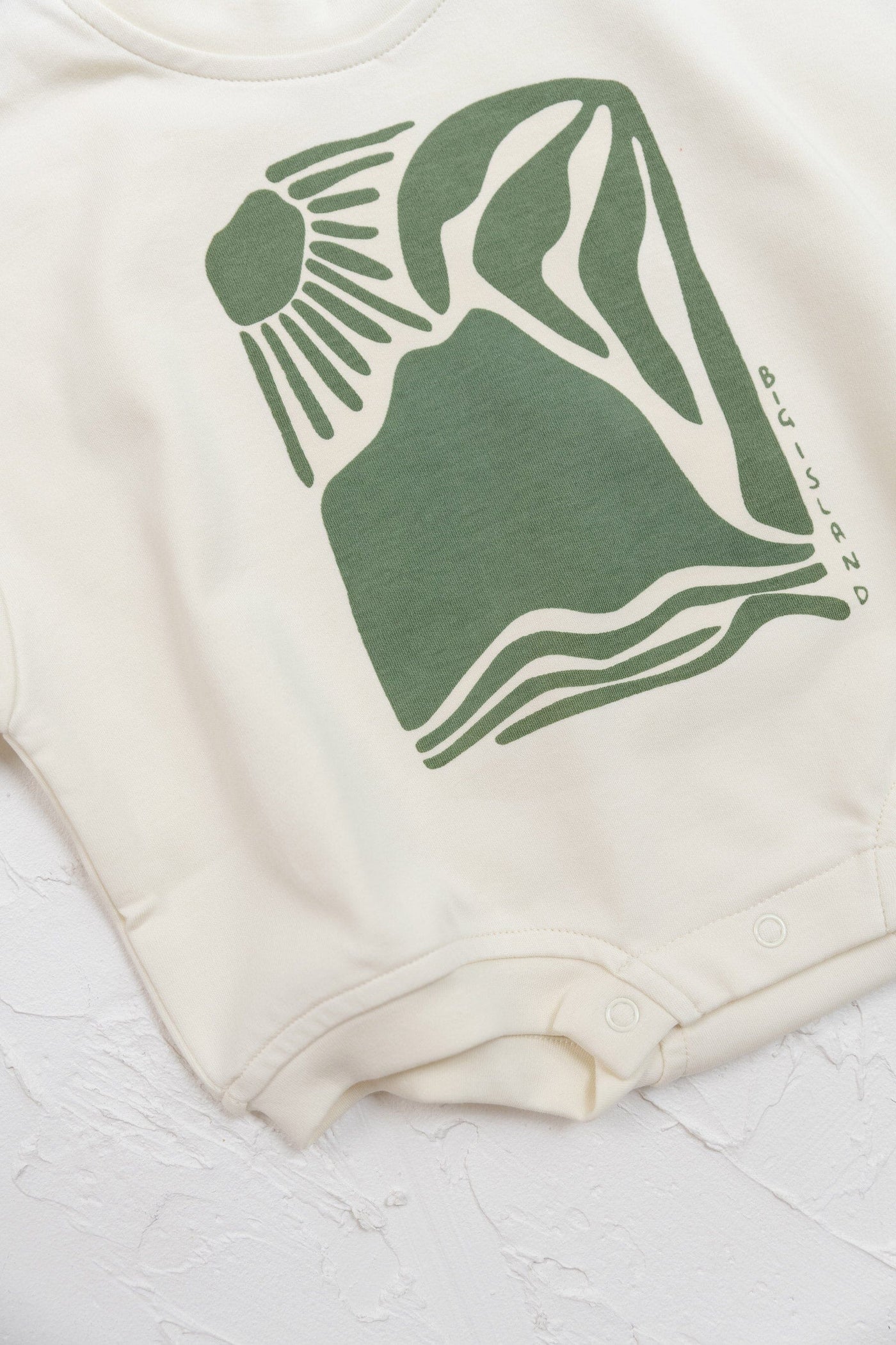 Cinnamon Baby - Big Island T-Shirt Romper | Olive Romper Cinnamon Baby 