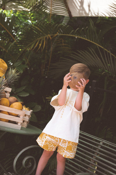 Cinnamon Baby - Big Island Tee | Mustard Short Sleeve T-Shirt Cinnamon Baby 