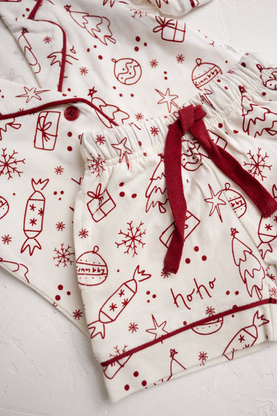 Cinnamon Baby - Jolly Pyjamas | Cream - PREORDER Short Sleeve Pyjamas Cinnamon Baby 