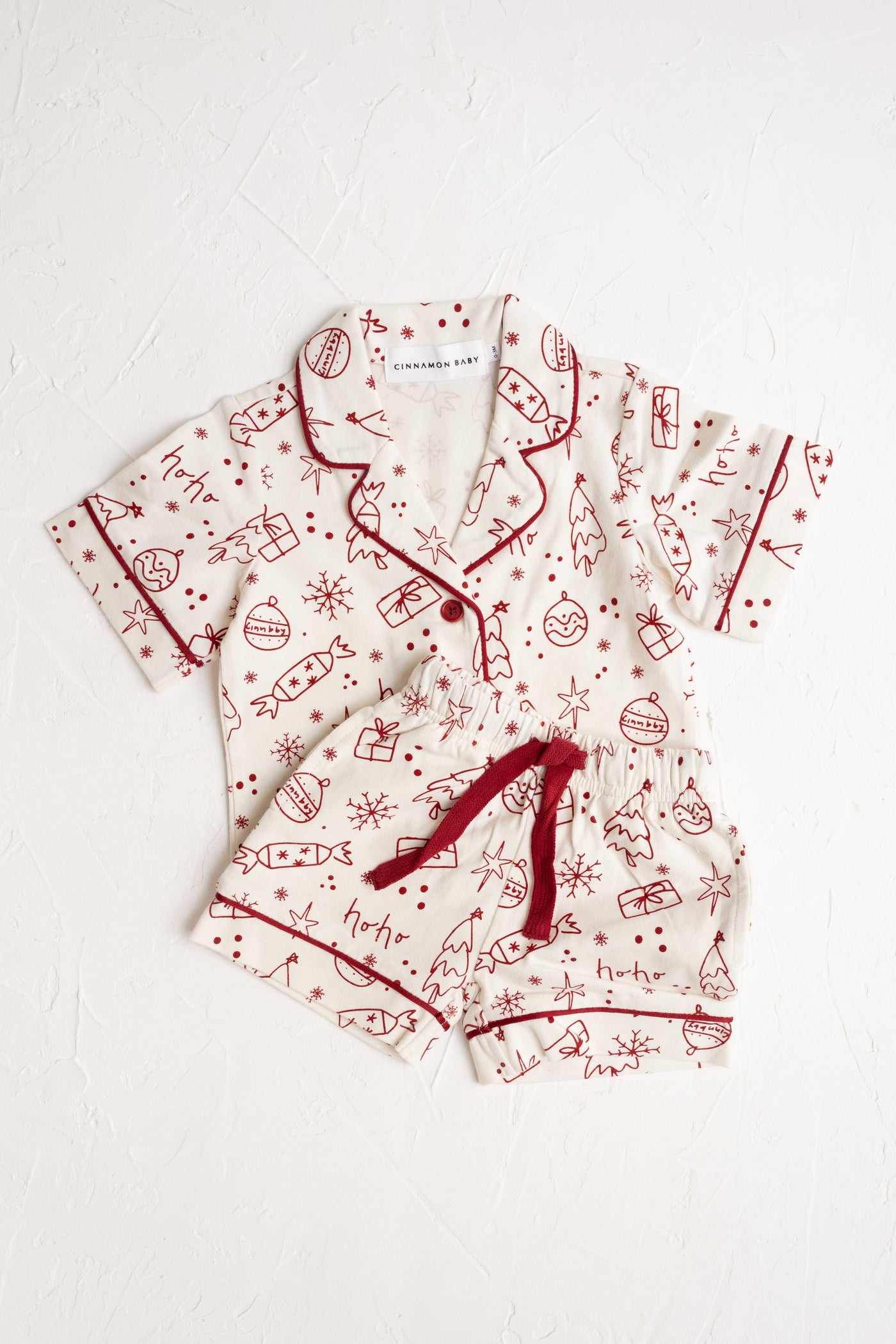 Cinnamon Baby - Jolly Pyjamas | Cream - PREORDER Short Sleeve Pyjamas Cinnamon Baby 