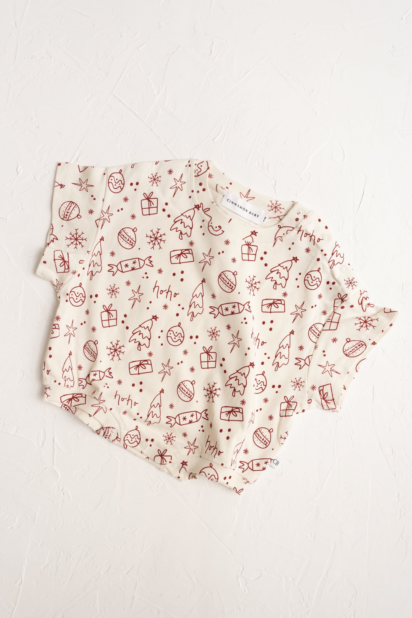 Cinnamon Baby - Jolly T-Shirt Romper | Cream - PREORDER Romper Cinnamon Baby 