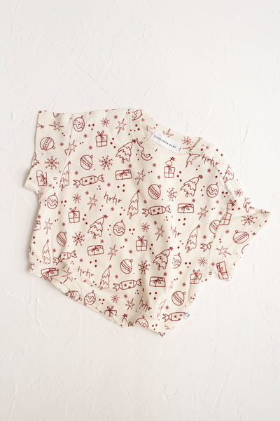 Cinnamon Baby - Jolly T-Shirt Romper | Cream - PREORDER Romper Cinnamon Baby 