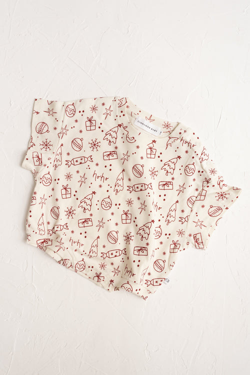 Cinnamon Baby - Jolly T-Shirt Romper | Cream - PREORDER