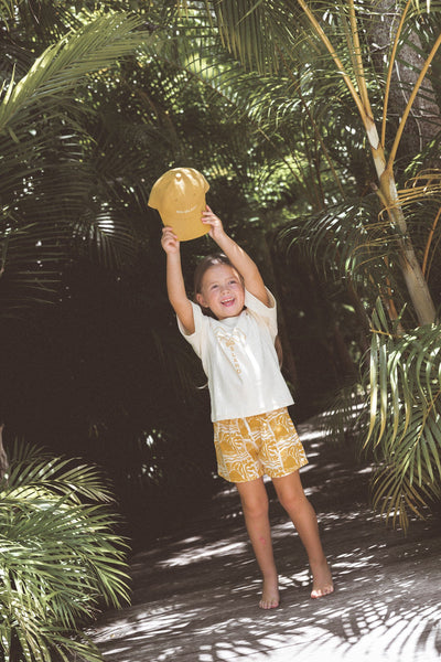 Cinnamon Baby - Linen Shorts | Mustard Shorts Cinnamon Baby 