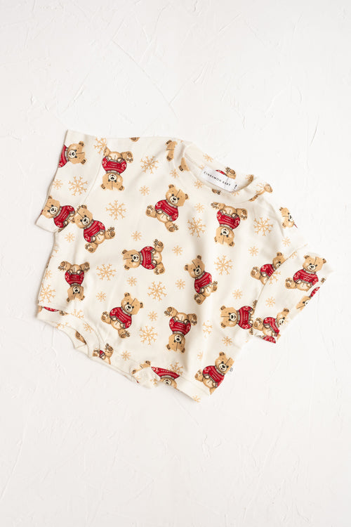 Cinnamon Baby - Teddy T-Shirt Romper - PREORDER