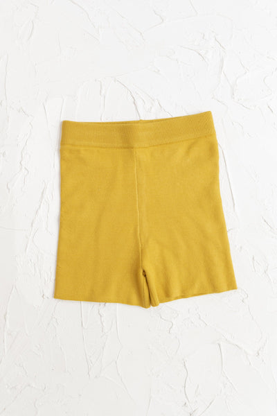 Cinnamon Baby - Womens Knit Bike Shorts | Mustard Bike Shorts Cinnamon Baby 