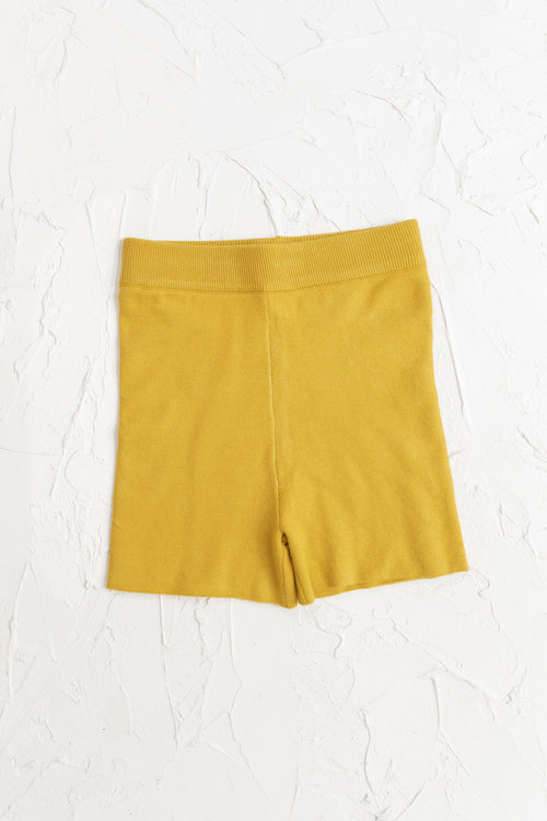 Cinnamon Baby - Womens Knit Bike Shorts | Mustard