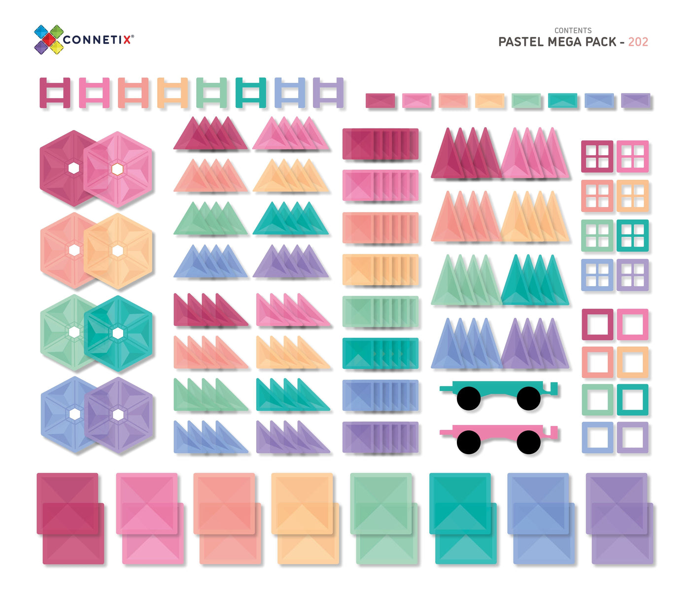 Connetix - Pastel Mega + Mini Bundle Cherrie Baby Boutique 