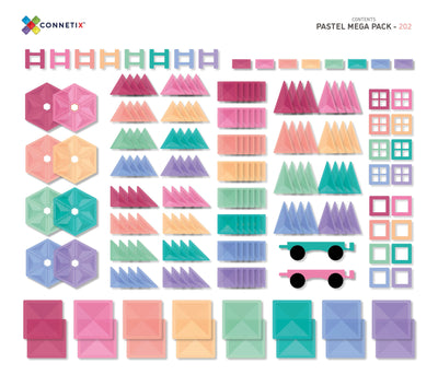 Connetix - Pastel Mega + Mini Bundle Cherrie Baby Boutique 