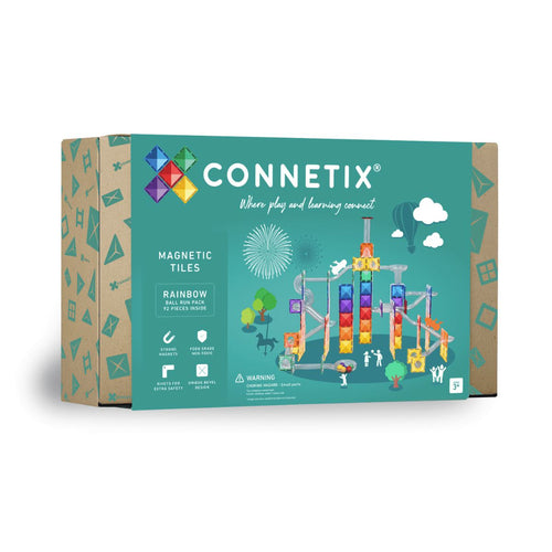 Connetix Tiles - Ball Run Pack 92pc | Rainbow