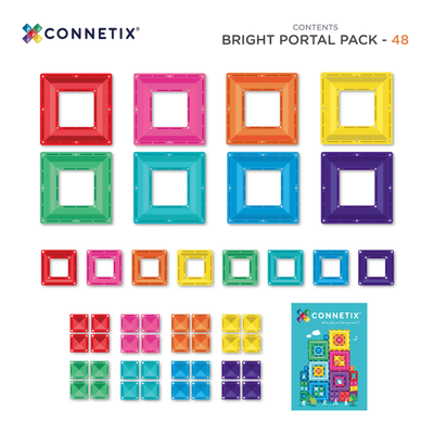 Connetix Tiles - Bright Portal Pack 48pc Magnetic Play Connetix 