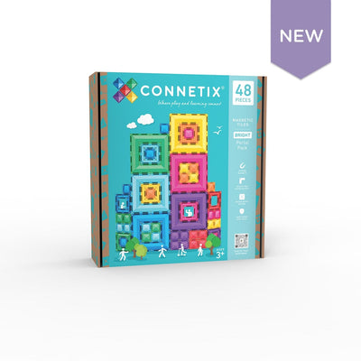 Connetix Tiles - Bright Portal Pack 48pc Magnetic Play Connetix 