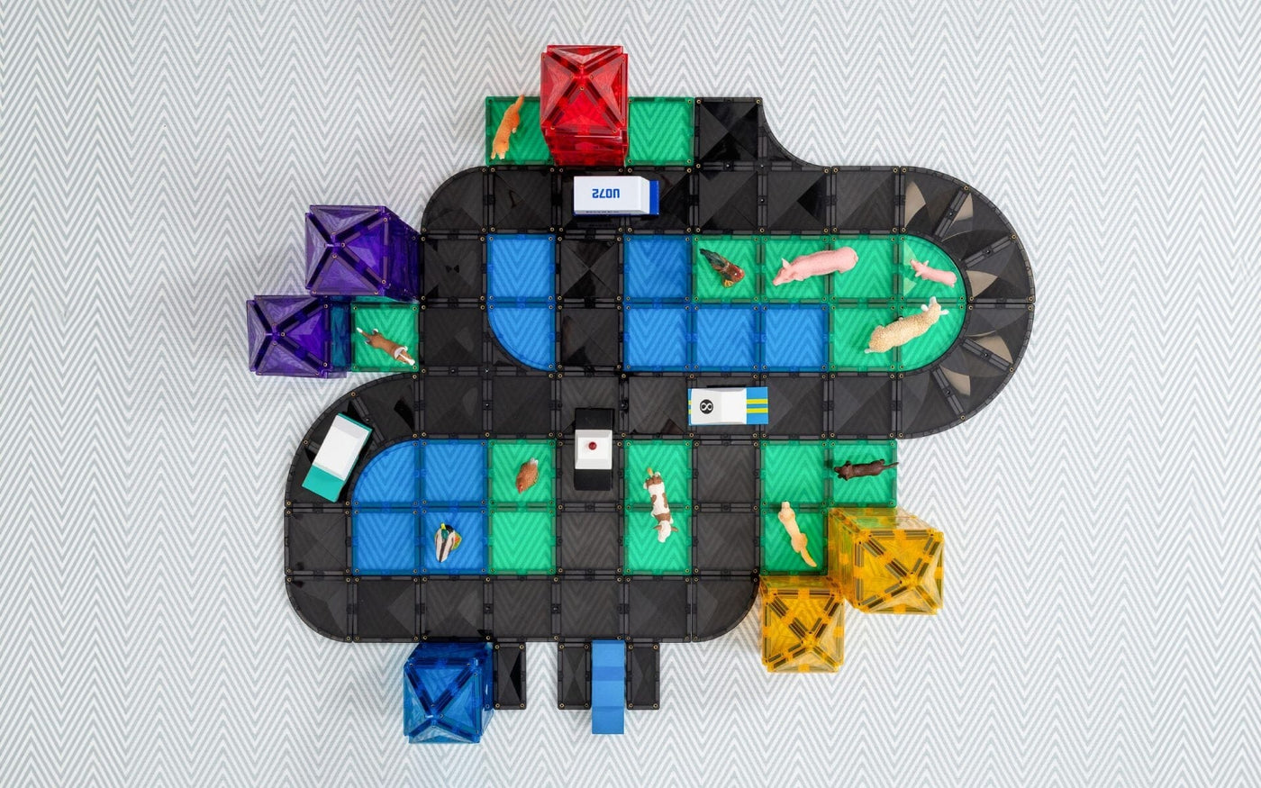 Connetix Tiles - Creative Roads Pack 48pc Magnetic Play Connetix 