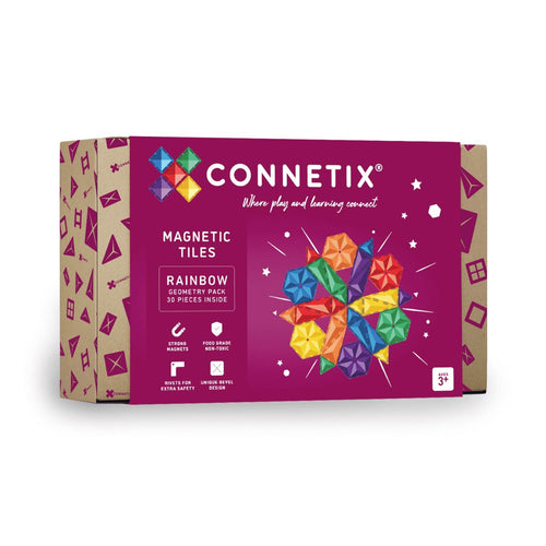 Connetix Tiles - Geometry Pack 30pc | Rainbow