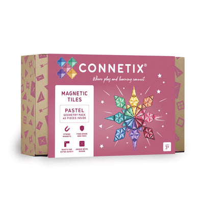 Connetix Tiles - Geometry Pack 40pc | Pastel Magnetic Play Connetix 