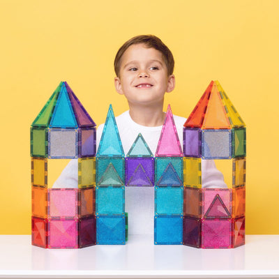 Connetix Tiles - Glitter Castle Pack 48pc Magnetic Play Connetix 