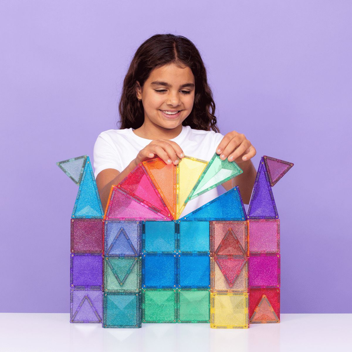 Connetix Tiles - Glitter Castle Pack 48pc Magnetic Play Connetix 