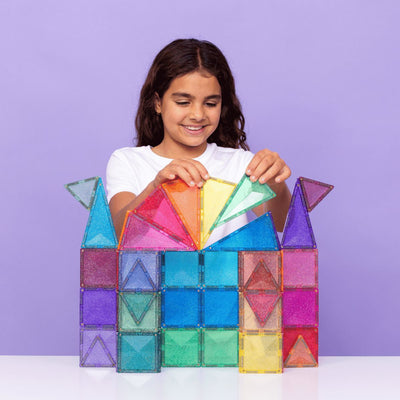 Connetix Tiles - Glitter Castle Pack 48pc Magnetic Play Connetix 