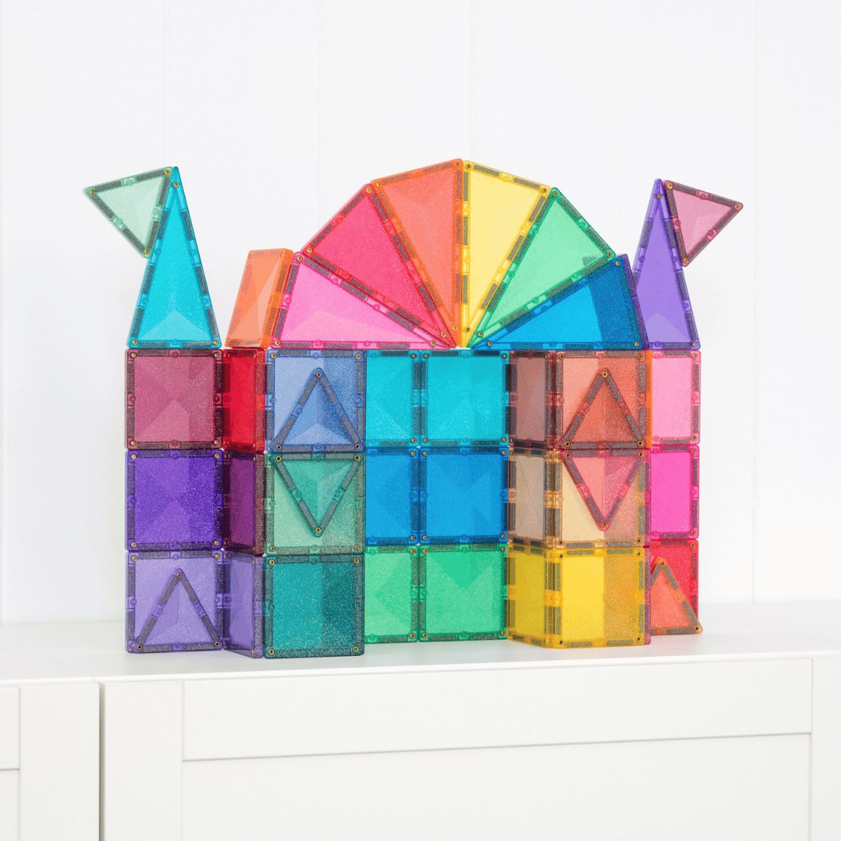 Connetix Tiles - Glitter Castle Pack 48pc Magnetic Play Connetix 