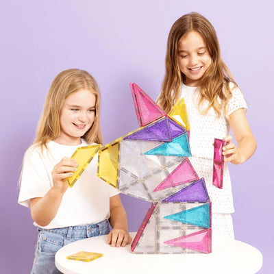 Connetix Tiles - Glitter Unicorn Pack 56pc Magnetic Play Connetix 
