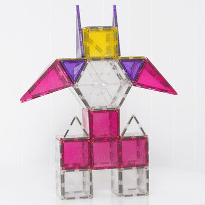 Connetix Tiles - Glitter Unicorn Pack 56pc Magnetic Play Connetix 