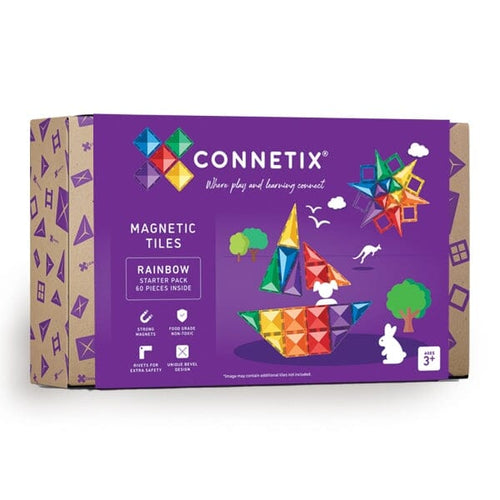 Connetix Tiles Starter Pack 60 pc - Rainbow