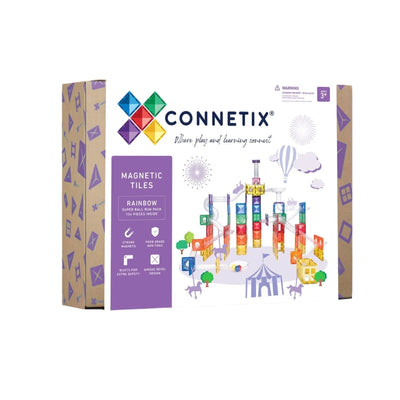 Connetix Tiles - Super Ball Run Pack 134pc | Rainbow Magnetic Play Connetix 