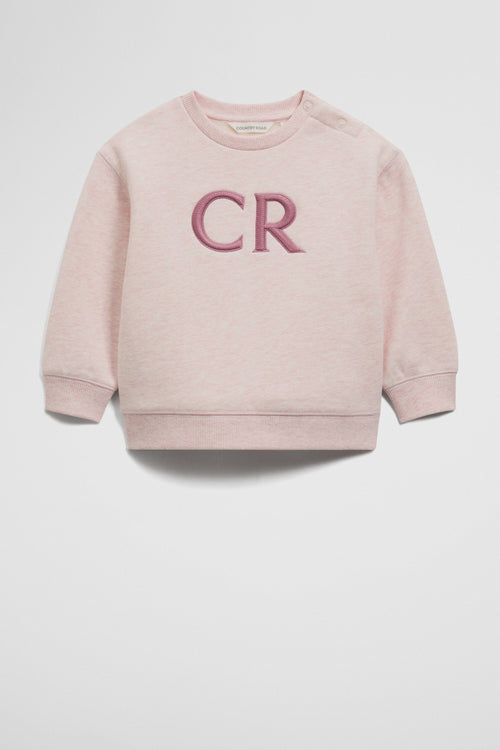 Country Road - Australian Cotton Oversized Cr Logo Sweat | Pink Marle
