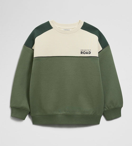 Country Road - Australian Cotton Spliced Sweat | Dusty Sage