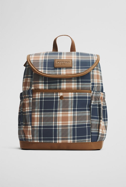 Country Road - Check Spliced Backpack | Chocolate