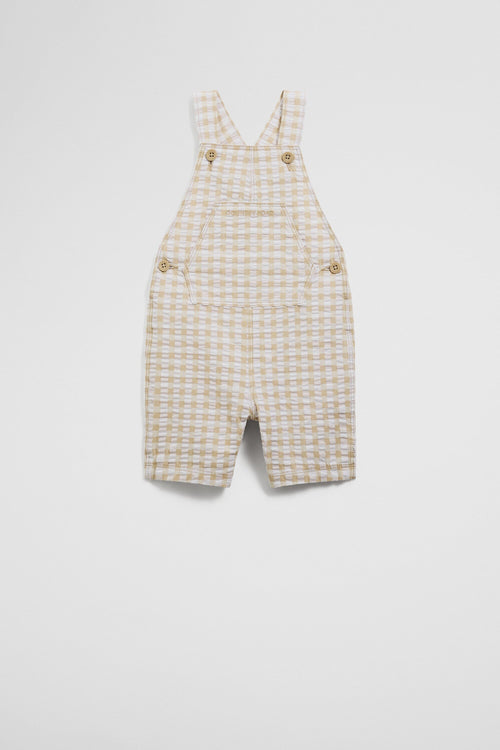 Country Road - Gingham Overalls - Latte