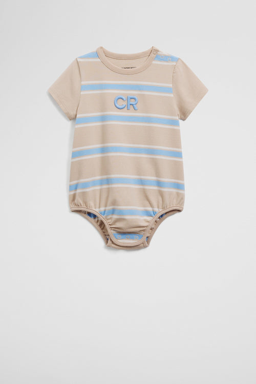 Country Road - Grown Cotton Logo Stripe Bodysuit | Oat