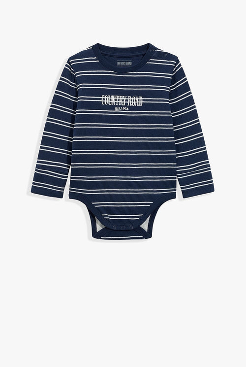 Country Road - Heritage Long Sleeve Bodysuit - Navy Stripe