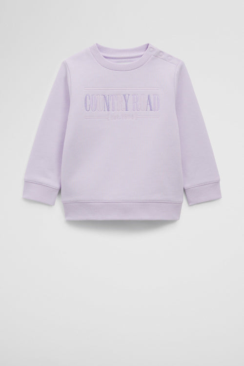 Country Road - Verified Australian Cotton Heritage Sweat | Lilac Multi