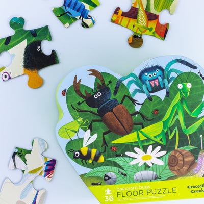 Crocodile Creek - Classic Floor Puzzle 36pc | Backyard Bugs Puzzles Crocodile Creek 