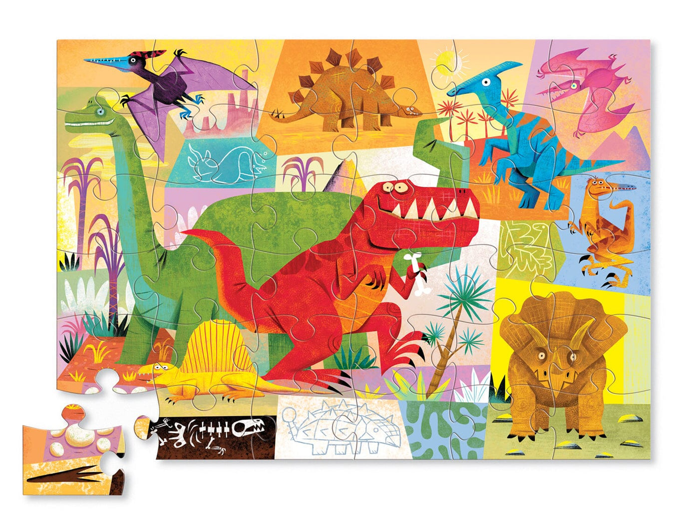 Crocodile Creek - Classic Floor Puzzle 36pc | Dinosaur Puzzles Crocodile Creek 